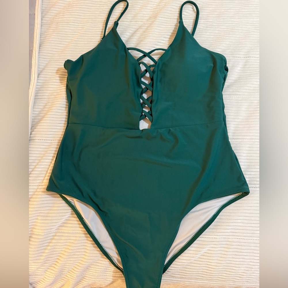 Green One Piece Swimsuit